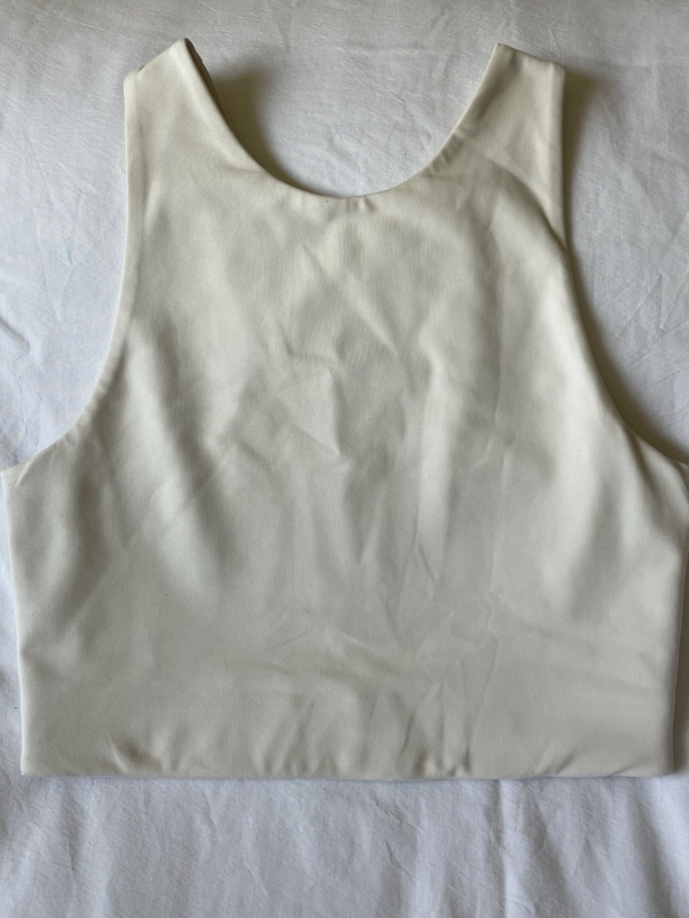 girlfriend collective Cream Scoop Crop Tank